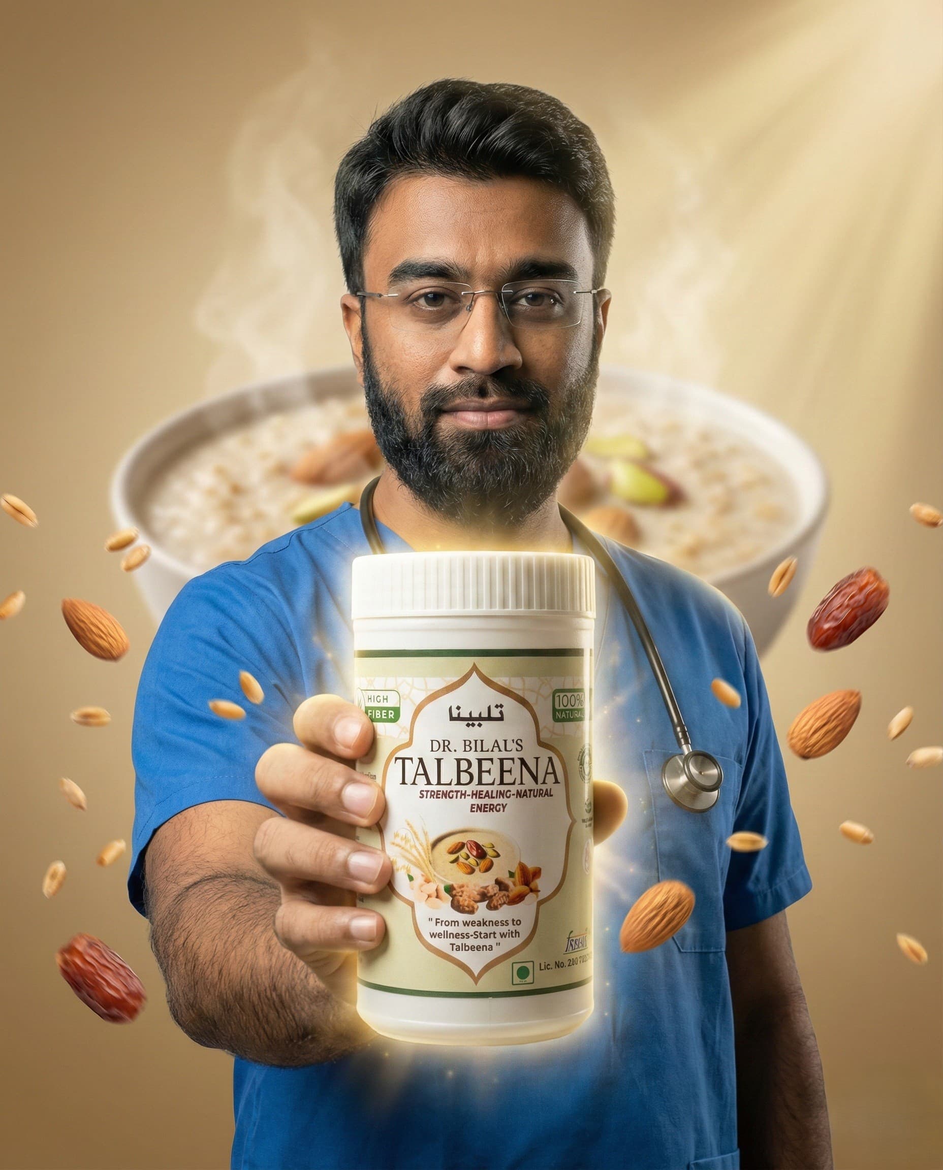 Dr. Bilal with Talbeena - Traditional Unani Medicine